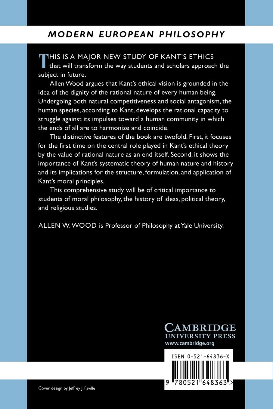 Kant's Ethical Thought (Modern European Philosophy) (Volume 0)