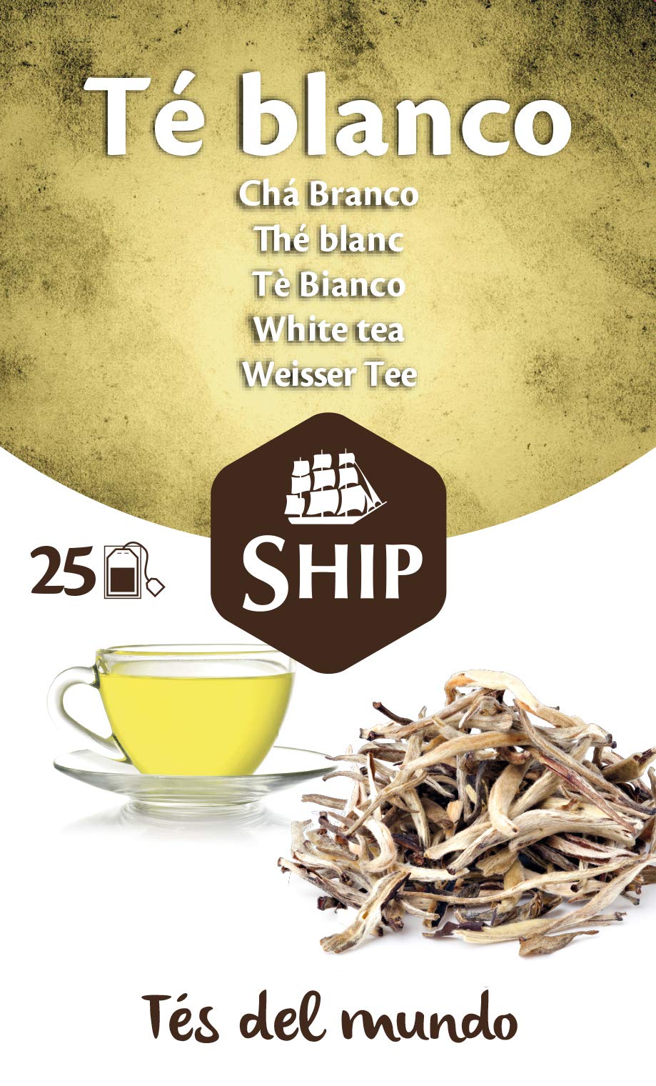 Té Blanco en Caja de 25 Unidades - Propiedades Antioxidantes Naturales - Aporta Vitaminas y Minerales