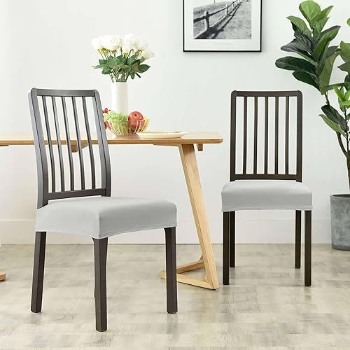 Miniatura 2 de Stretch Velvet Chair Covers for Dining Room Set of 6, Soft Removable Dining Chair Seat Covers Washable Chair Slipcovers for Kitchen Wedding