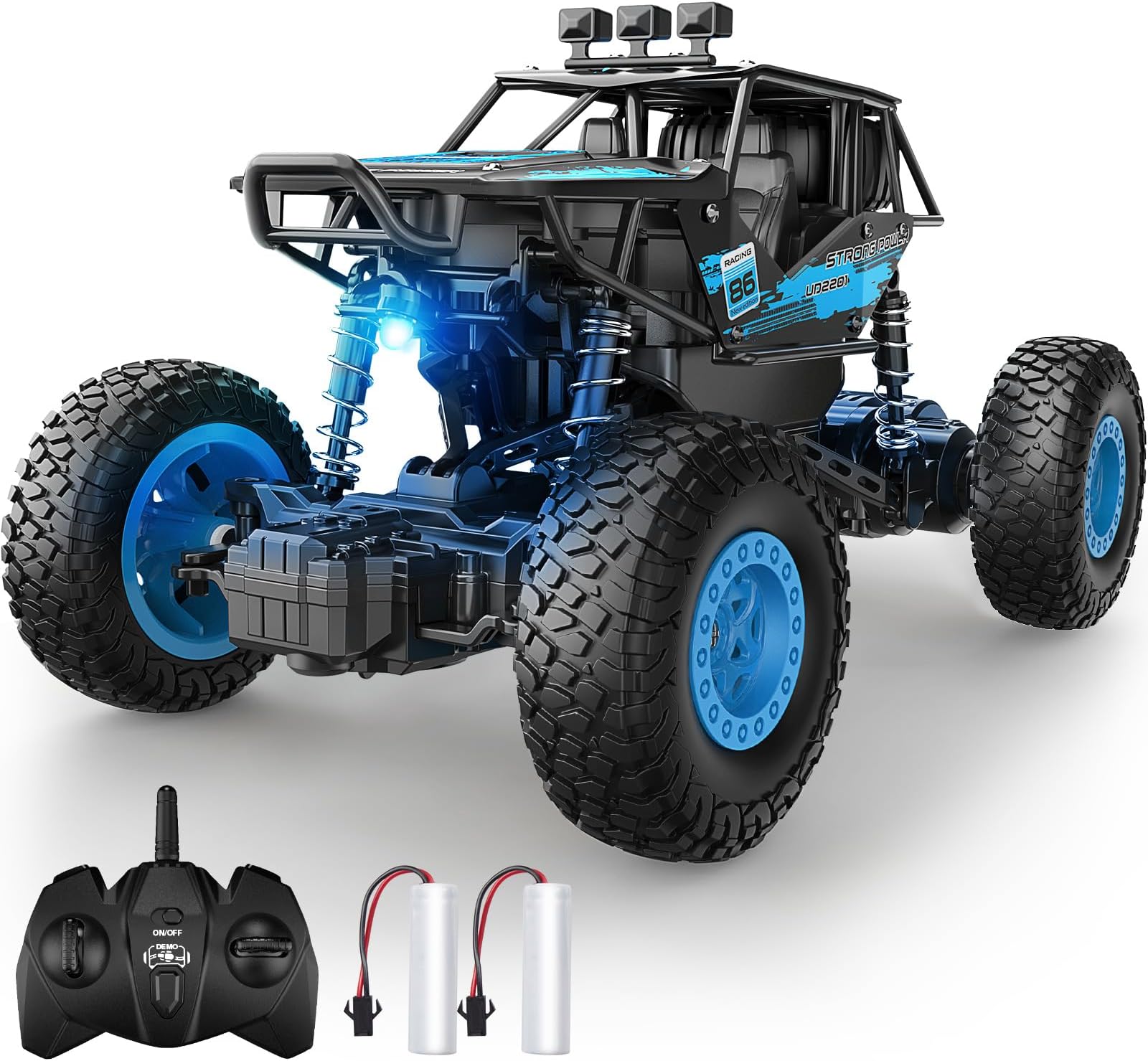 Remote Control Truck, 1/20 Scale RC Cars for for Boys, Off Road Electric Car Truck Toys All Terrains Rechargeable Hobby Crawler for Kids