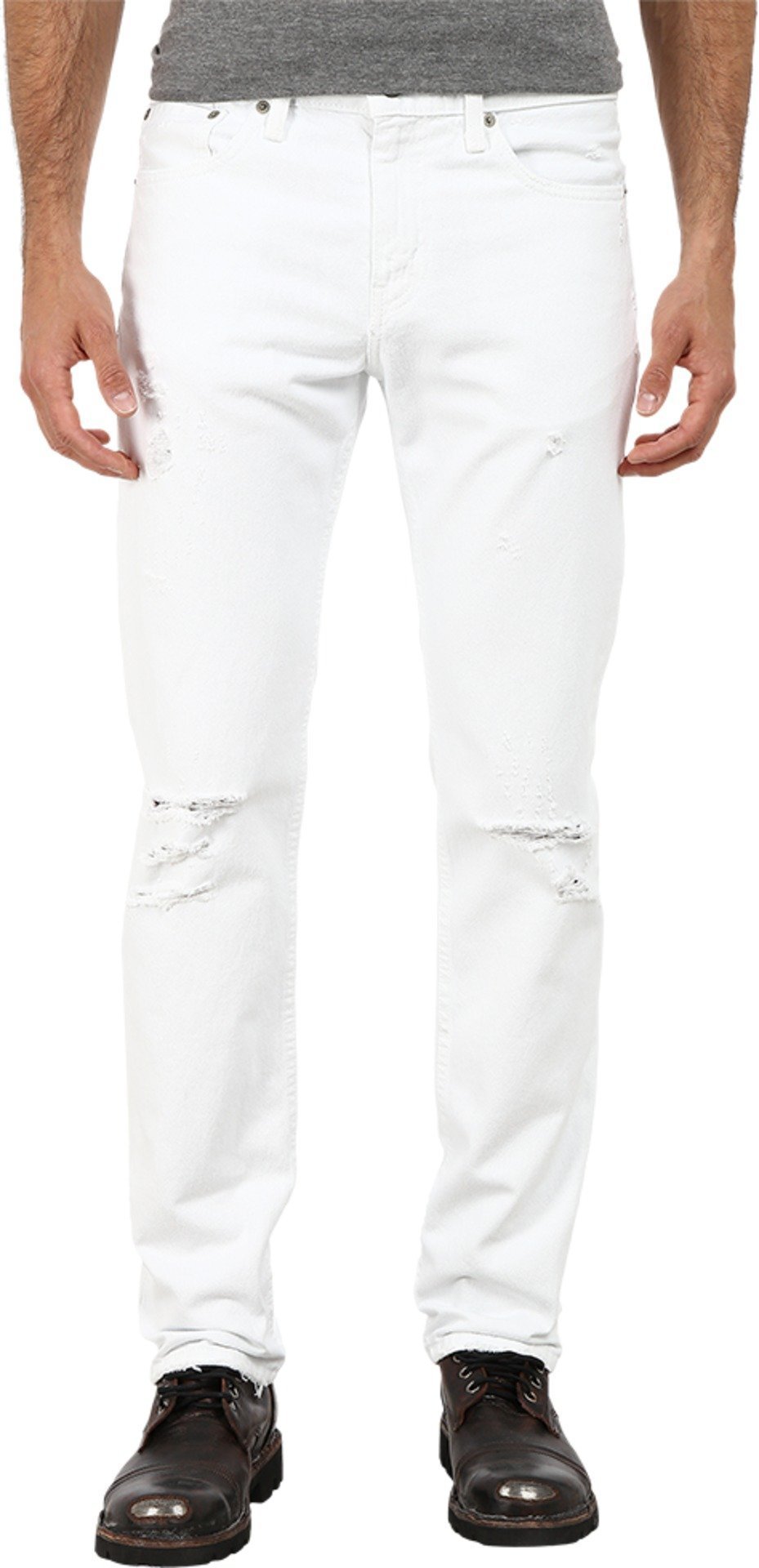 Levi's Men's Made in The USA-511 Slim Fit Jean, Whiteout Destruct, 32W x 36L