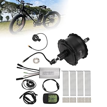 後輪ハブモーターセット　普通自転車を電動自転車にするセット Amazon.co.jp: 電動自転車ハブモーターキット、48V 500W自転車