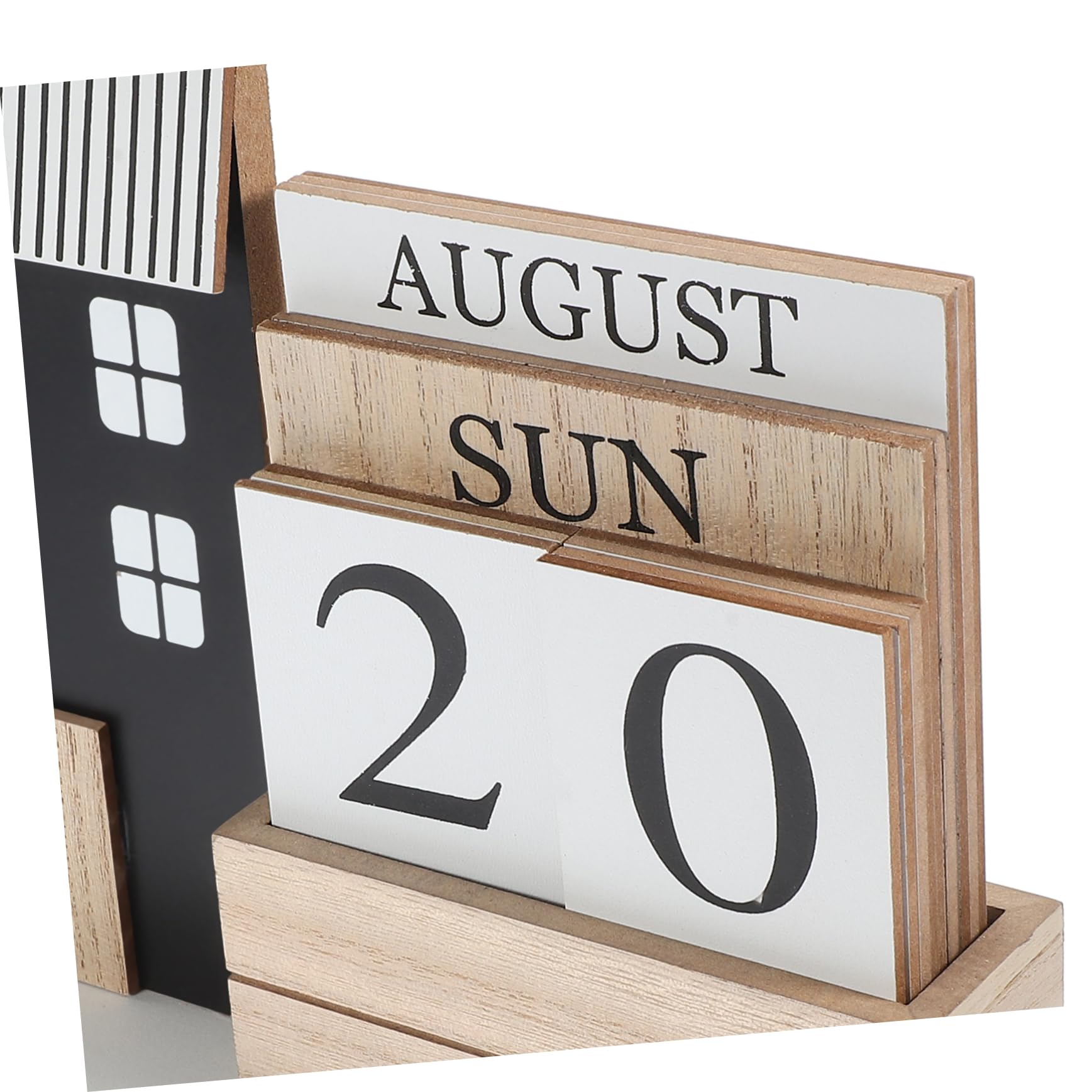 Housoutil Calendario da Tavolo con Visualizzazione Mese e Data Realizzato in Materiale Resistente per Ufficio Casa o Scuola Design Elegante e Compatto per Uso Quotidiano