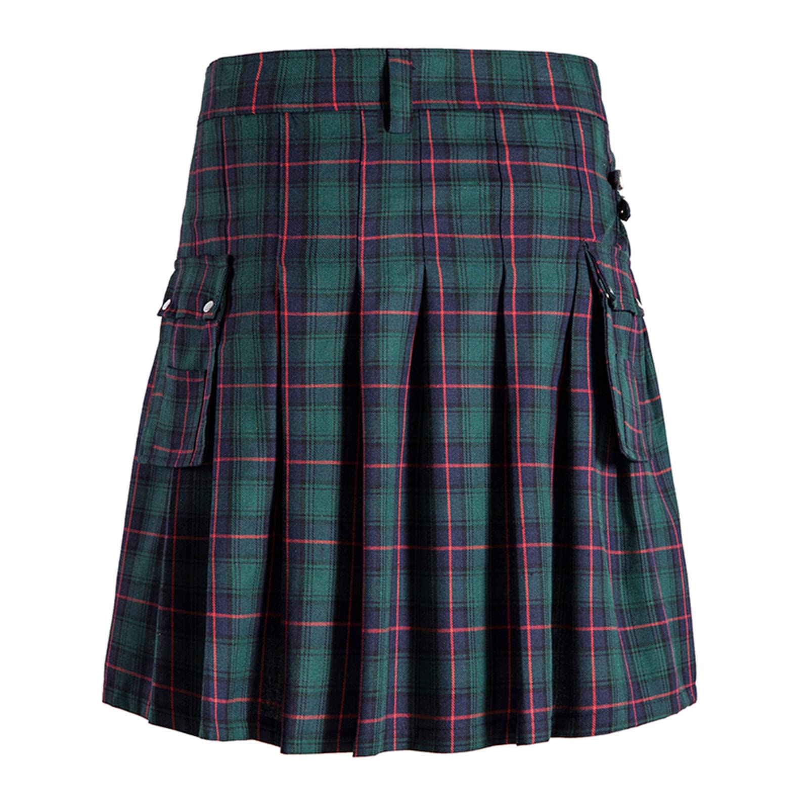 Yolimok Faldas Escocesas Tartán para Hombres Schwarz Retro Faldas de Kilt Moda Gótica Ropa Falda Plisada Disfraz Faldas de tartán para Hombre Falda Escocesa Kilt Mini Falda Hombre Escocesa Elegante