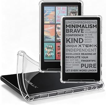 CoBak Clear Case for Xteink X4 EReader, Xtrons X4 Ultra-Lightweight Anti Scratch TPU Transparent Flexible Soft Back Shell Cover