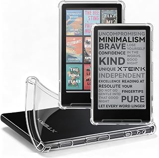 CoBak Clear Case for Xteink X4 EReader, Xtrons X4 Ultra-Lightweight Anti Scratch TPU Transparent Flexible Soft Back Shell Cover ﻿