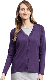 monte carlo Womens Solid V Neck Full Sleeve Wool Casual Sweater (1230709VN)-picture-18