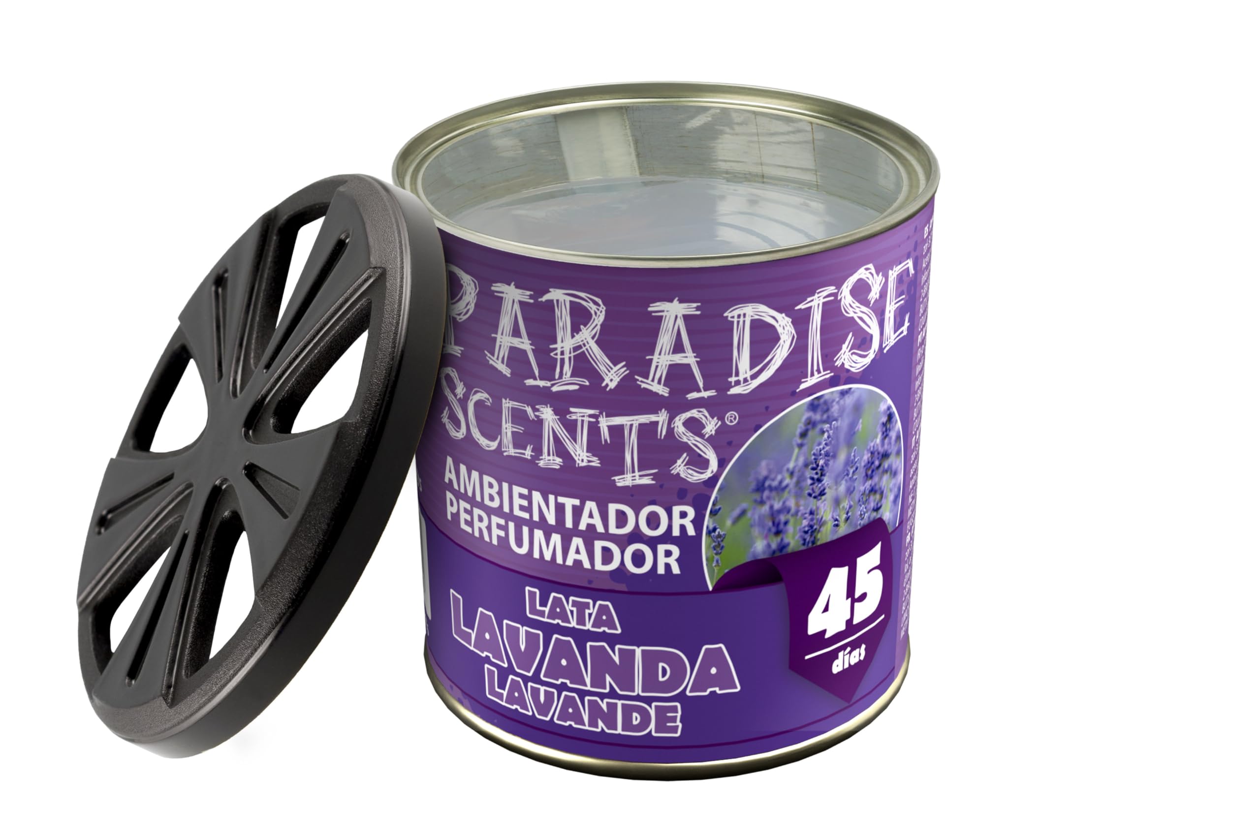 PARADISE SCENTS Paradise PER80132 Perfumador Lata Lavanda, Color Morado, 100 gr