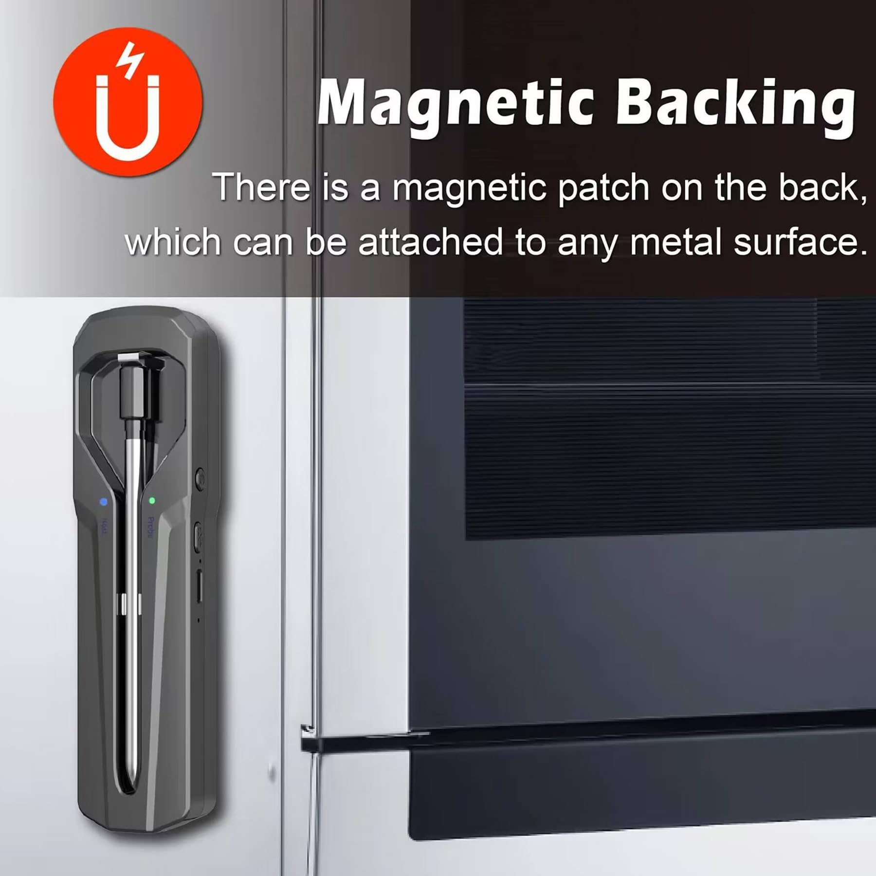 Bezprzewodowy termometr do mięsa, termometr do mięsa, 1 sonda ceramiczna, inteligentny cyfrowy termometr bezprzewodowy do mięsa Bluetooth, wodoodporny podwójny czujnik IP67, idealny do steków, grilla