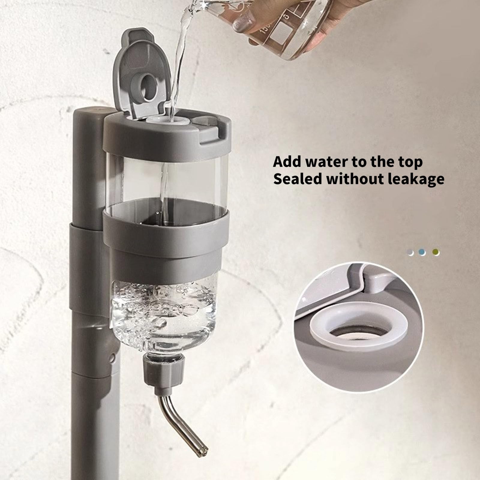 Distributore di acqua e cibo per animali domestici Altezza regolabile per uso domestico Forniture di alimentazione Distributore di acqua portatile