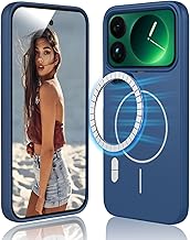 Cover Magnetica per Xiaomi 17 Pro 5G - Custodia in Silicone Liquido Morbido, Antiurto Protezione Case, Compatibile con Accessori Magnetico, Blu