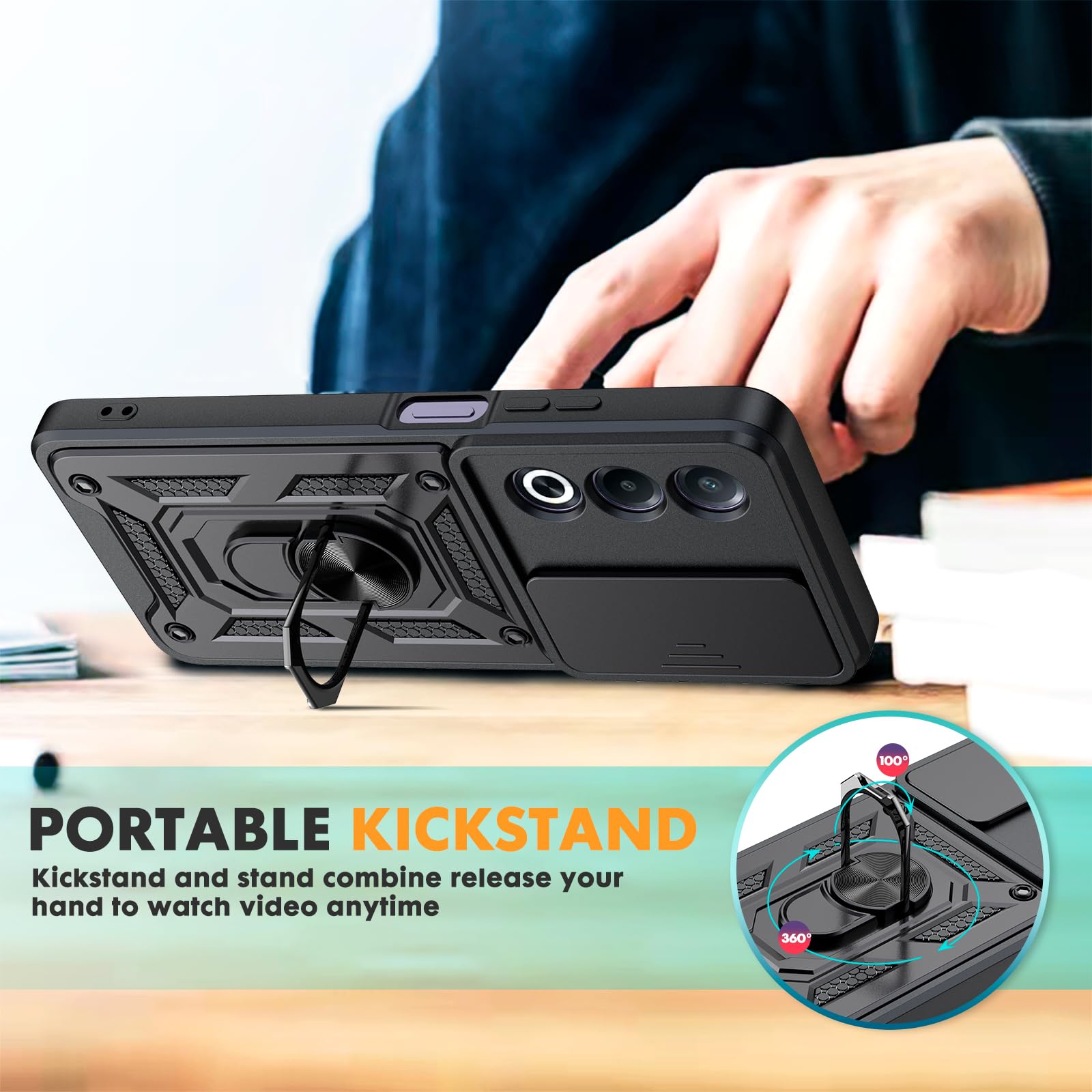 Custodia Cover TPU CAMERA Per OPPO A80 5G + Pellicola - Foto 3