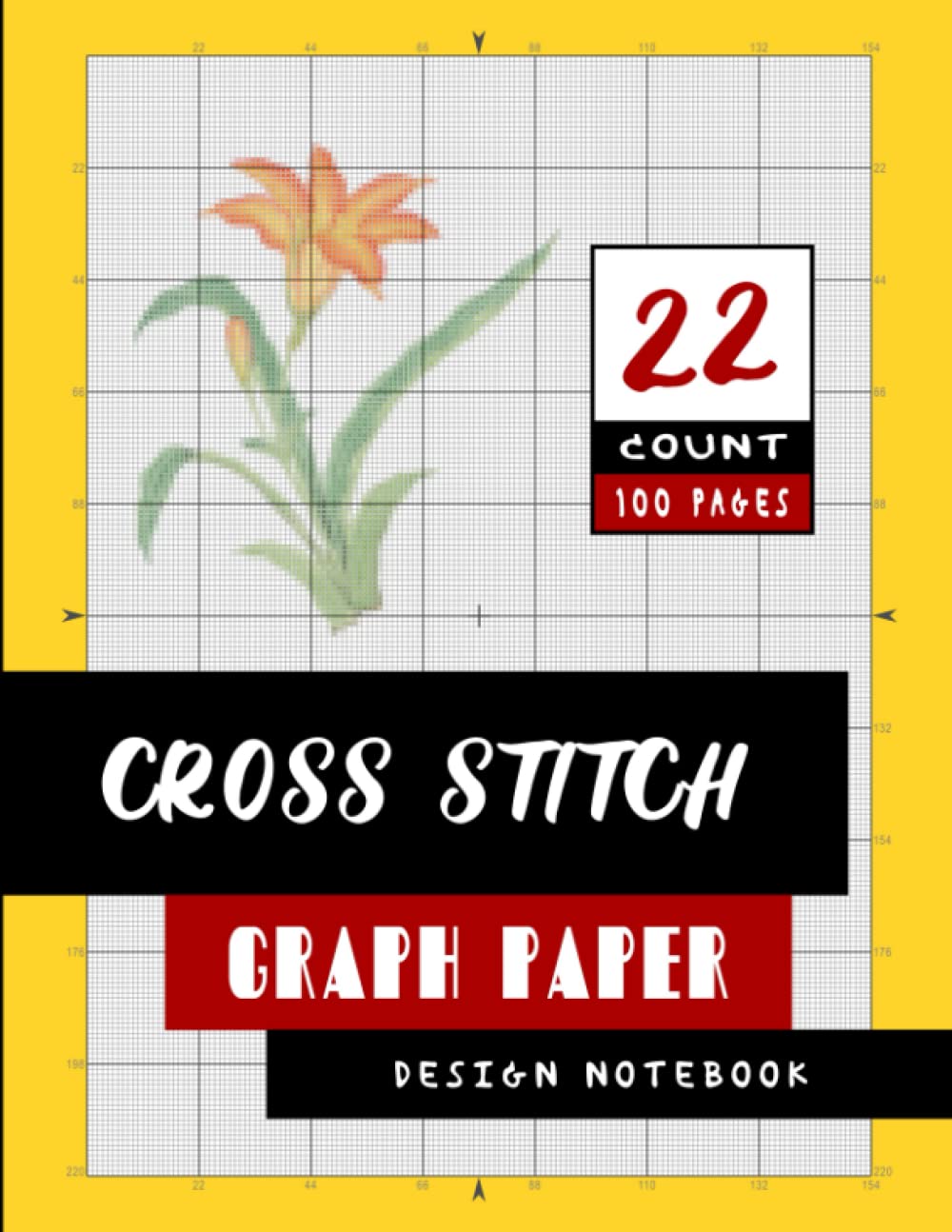Buy Cross stitch graph paper 22 count, 100 pages: 22 lines per inch ...