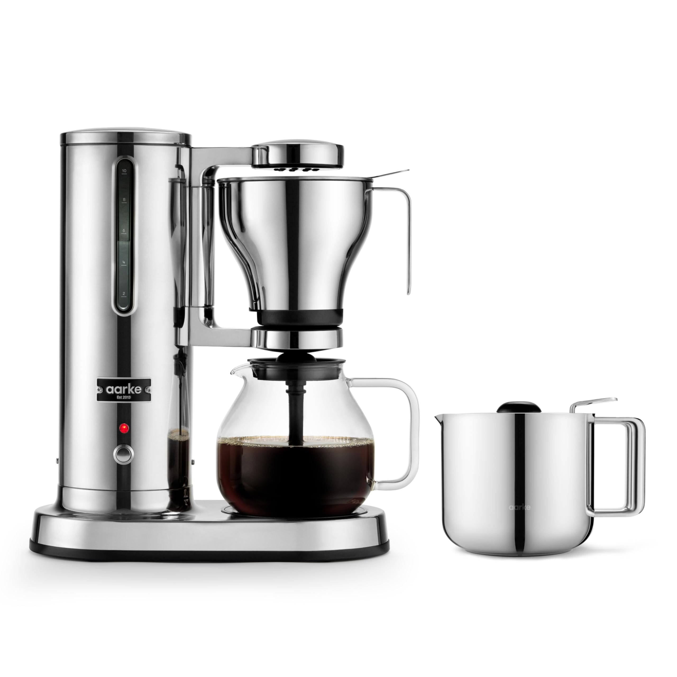 aarke Kaffeemaschine & Thermokannen Bundle, Premium SCA zertifizierte Filterkaffeemaschine mit Blooming Modus, vakuumisolierte Thermokanne aus Edelstahl, 1,25 l, Edelstahl