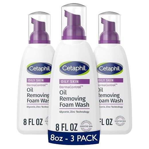 Cetaphil Pro Oil Removing Foaming Face Wash, Sensitive Skin, 8oz, 3ct