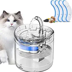 NEWPET Comedouro para Gatos, Fonte de Agua pra Gato com 5 Filtros, Bebedouros e Acessorios para Gatos, Silenciosa, Bivolt