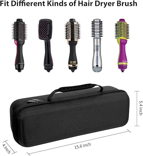 Miniatura 6 de HESPLUS Estuche de viaje de almacenamiento para secador de pelo Revlon de un solo paso y voluminizador 10  Plus 20 cepillo de aire caliente estuche