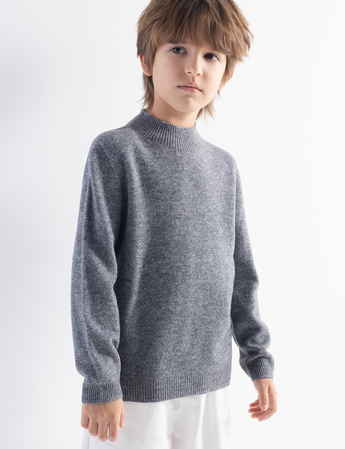 Chanyarn Boys and Girls 100% Merino Wool Sweater Fall Winter First-Line Ready to Wear Long Sleeve Seamless Pullover - Image 2