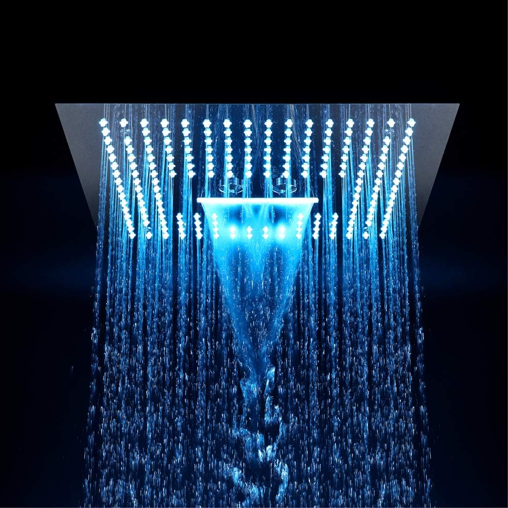 3 Waterfall Modes Rain/Massage/Jet/ 64 Colors / Remote
