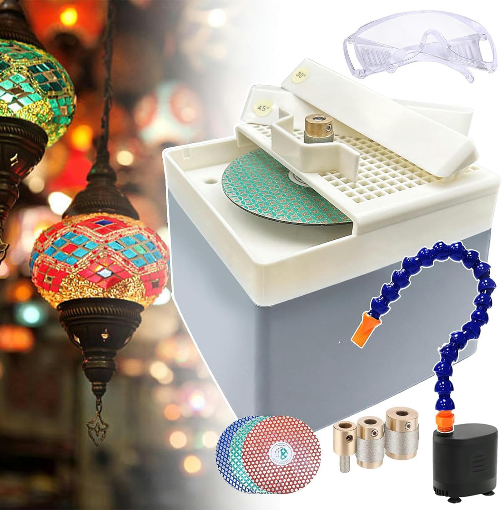 Amazon.co.jp: ステンドグラススターターグラインダーキット、水循環