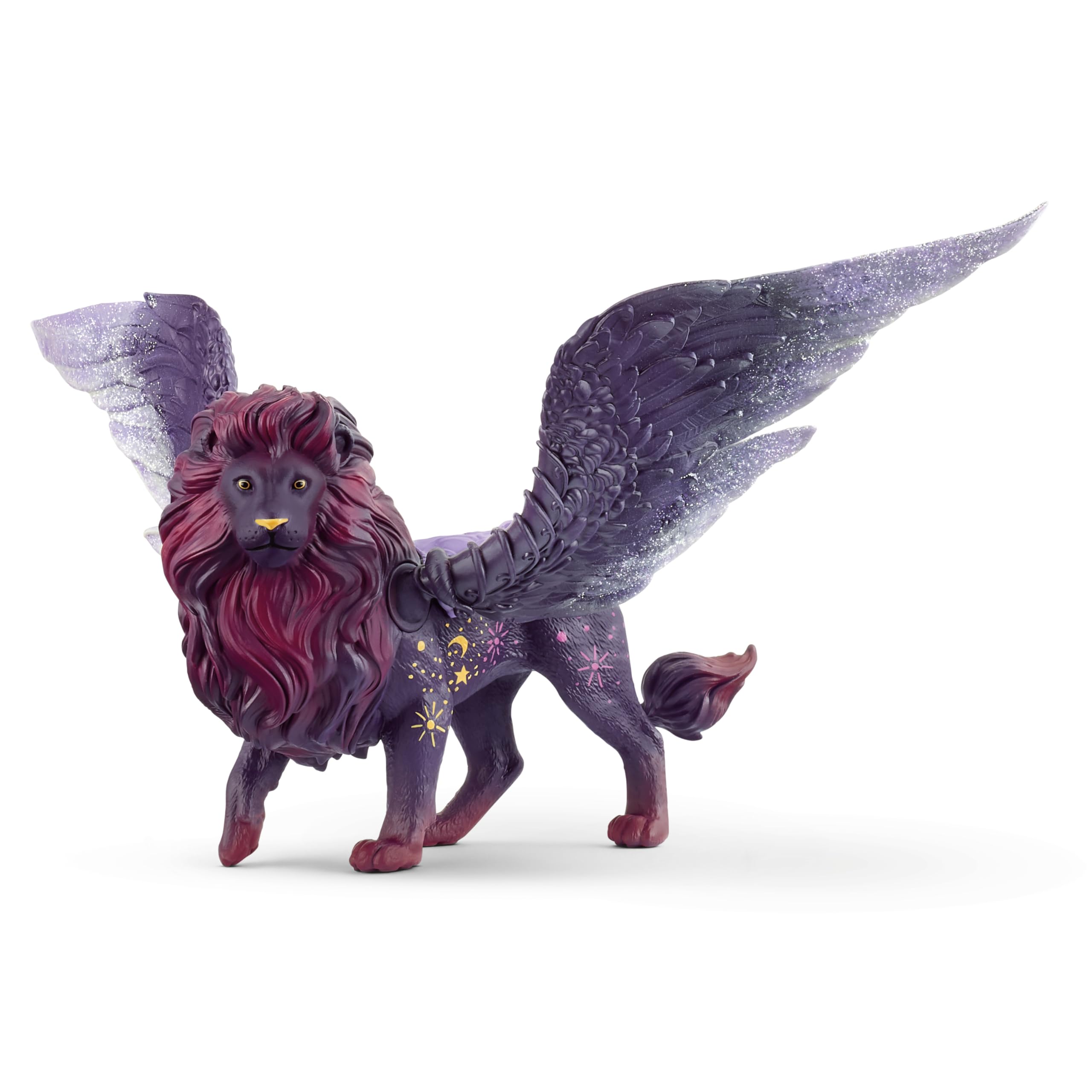 SCHLEICH BAYALA | Mondlöwe 70837 | detailgetreue Figur mit beweglichen, im Dunkeln leuchtenden Flügeln & mit Magnet | wunderschöne Sammelfiguren | Spielfigur ab 5 Jahren | 28 x 14 x 13 cm
