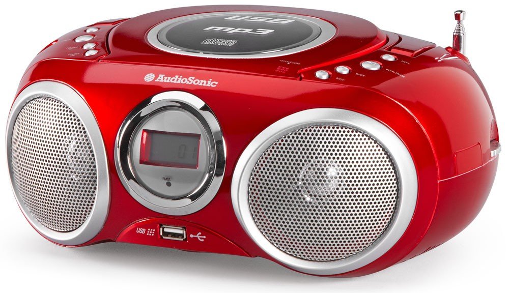 AudioSonic CD-570 CD Stereoradio (MP3, USB 2.0) rot