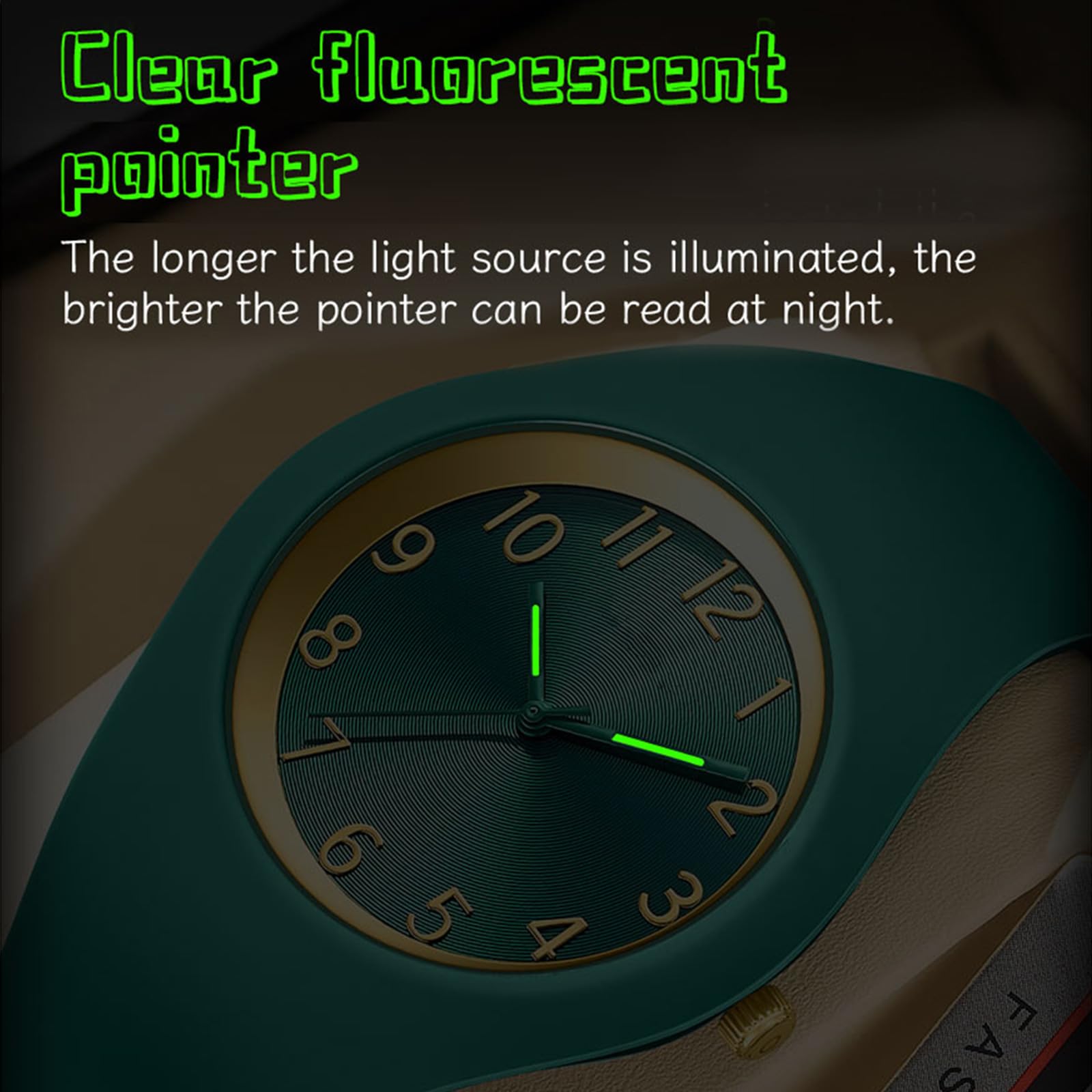 Reloj de pulsera para mujer, analógico, de cuarzo, correa de silicona, resistente al agua, 5 ATM, luminoso, deportivo, para niños, niñas, jóvenes, mujeres, relojes de números grandes, analógicos,