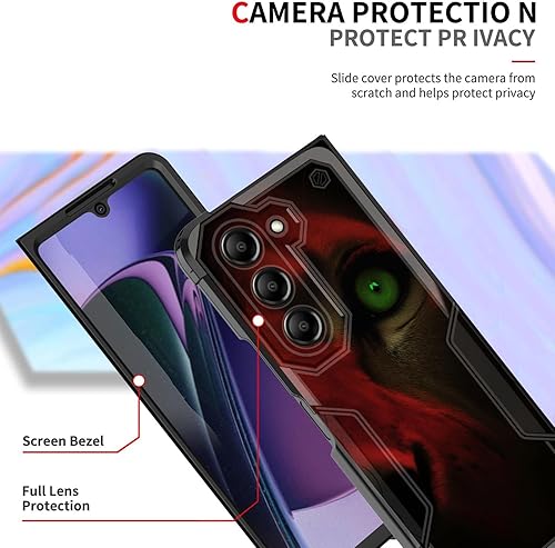 Miniatura 9 de EFGWSDER Funda para Galaxy Z Fold 5 5G 2023, doble capa, protección contra caídas de grado militar de 10 pies, antideslizante, resistente a prueba