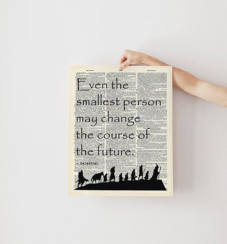 Miniatura 10 de Lord of the Rings Art, J.R.R. Tolkien Quote Poster, Dictionary Art Print, Inspirational Quote, LOTR Galadriel Quote "Even The Smallest Person..."