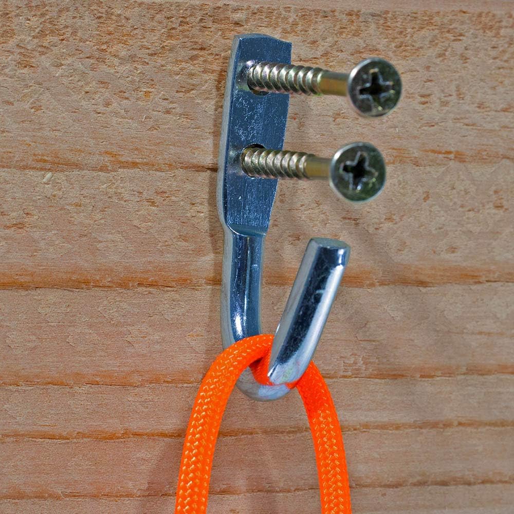 Rope Binding Hook - Steel Plated - 5/8 Inch, 20 Pack - Home and Industrial Applications