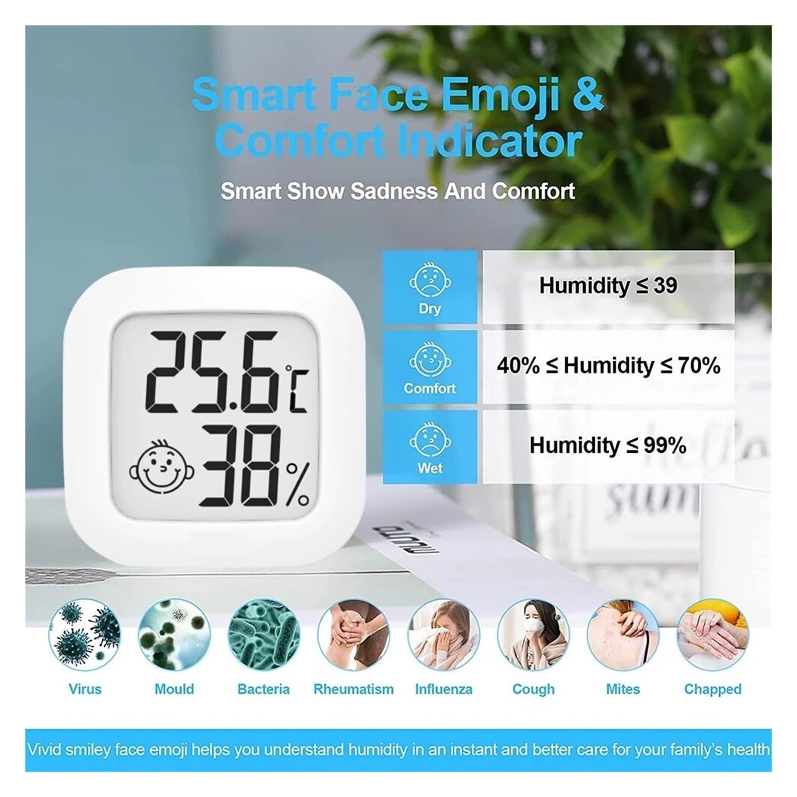 Paquete De 4 Minitermómetro Digital For Interiores, Higrómetro, Medidor Humedad La Habitación, Pantalla LCD, Sensor Temperatura Y Preciso Rápido Monitorización Tiempo Real(4Pcs Pink)
