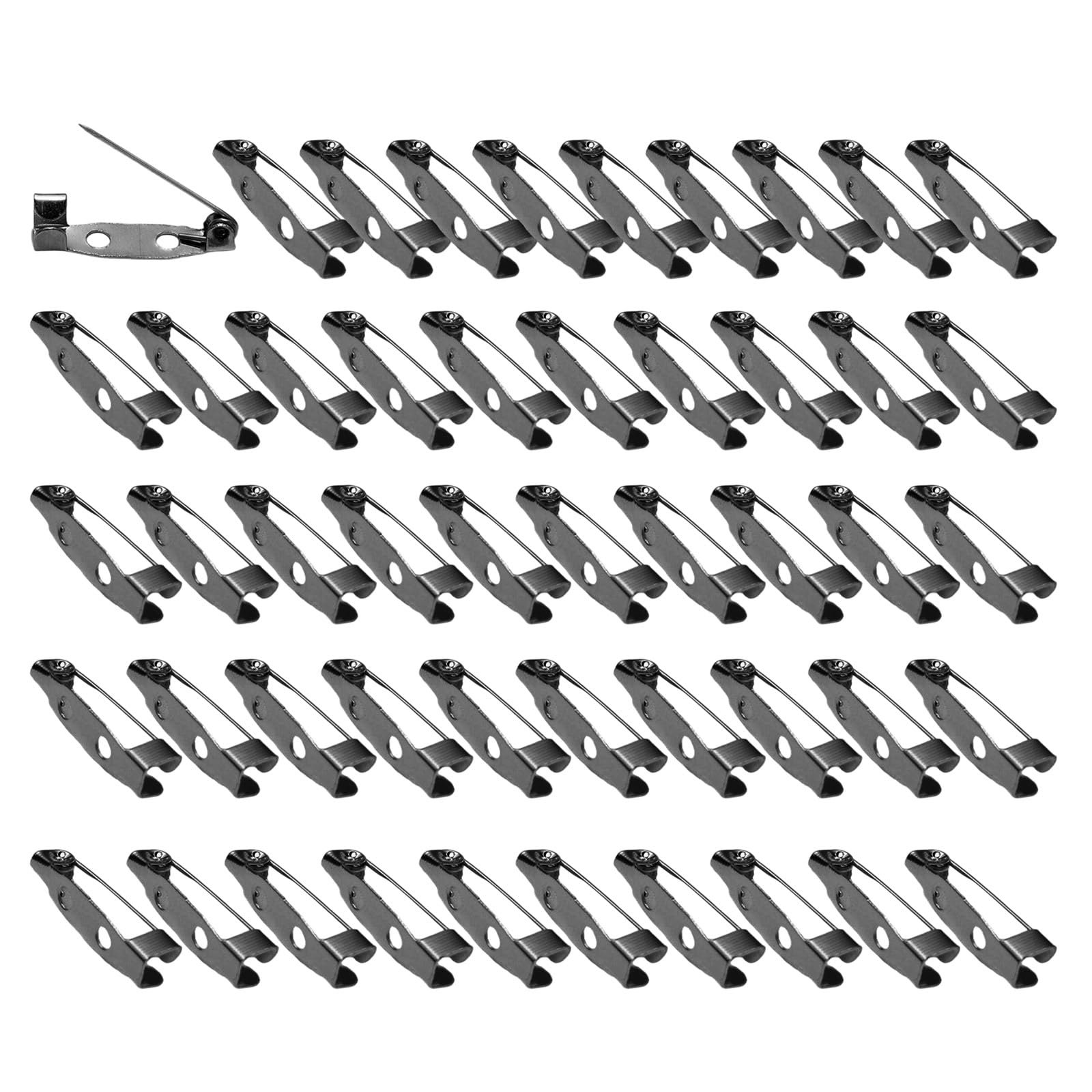 NEWFT Of 50 Brooch Pins with Optional Size Pins Secure Back Clasp for Brooches and Jewelry Project