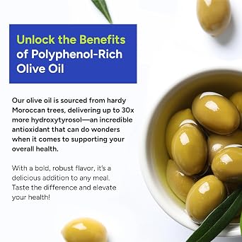 Gundry MD Organic Extra Virgin First Cold Press Moroccan Polyphenol Rich Olive Oil (Olive Oil) (3)
