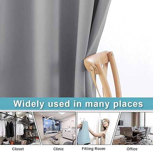 Miniatura 5 de RYB HOME Cortinas opacas insonorizadas para ahorro de energía, aislantes, divisoras de habitación, para patio, puerta corrediza de cristal, sala de