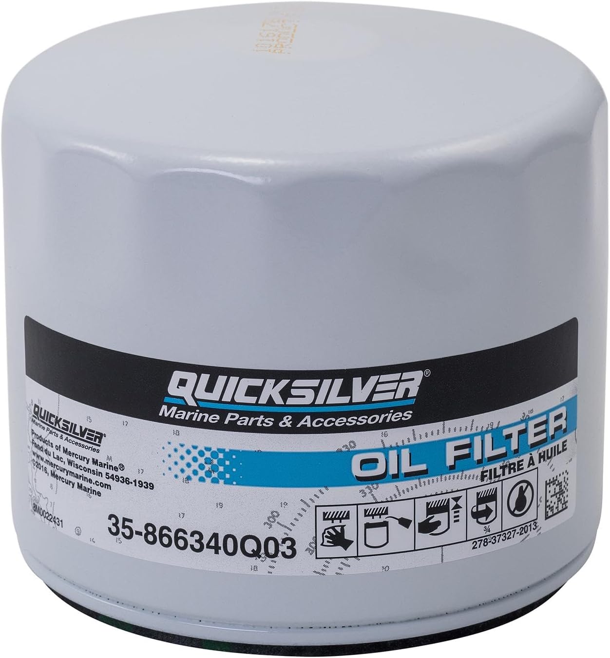 Quicksilver 866340Q03 Oil Filter - MerCruiser Stern Drive and Inboard Engines