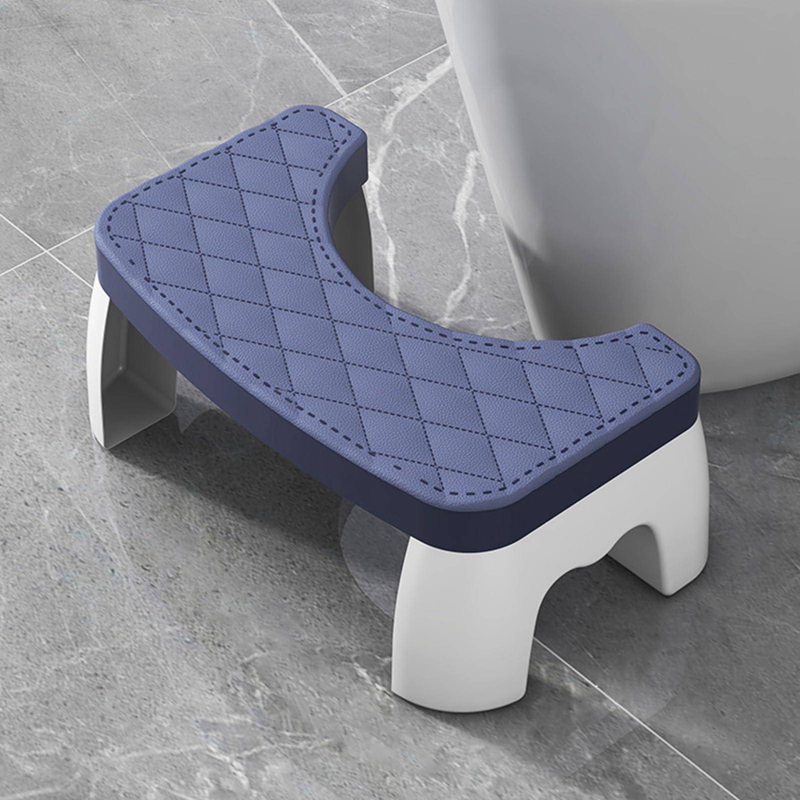 Ehoter Navy Poop Stool For Bathroom 2024 Portable Squatting Poop Foot Stool, Toilet Potty Stool, Toilet Assistance Steps For Home Apartment Dorm Toilets Bathroom Stools For Adults Kids Seniors (Navy)