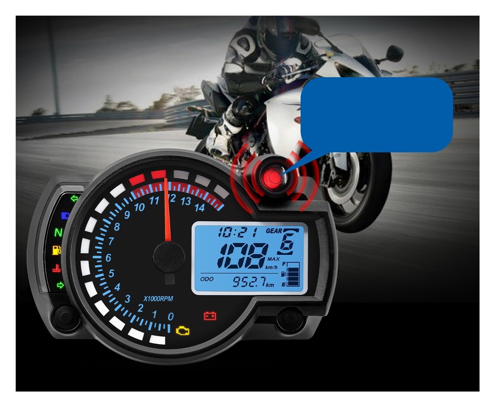 Velocímetro Digital Tacómetro digital para motocicleta, contador de horas para Brasil para Titan 150 CG150 Fan150 2010-2022