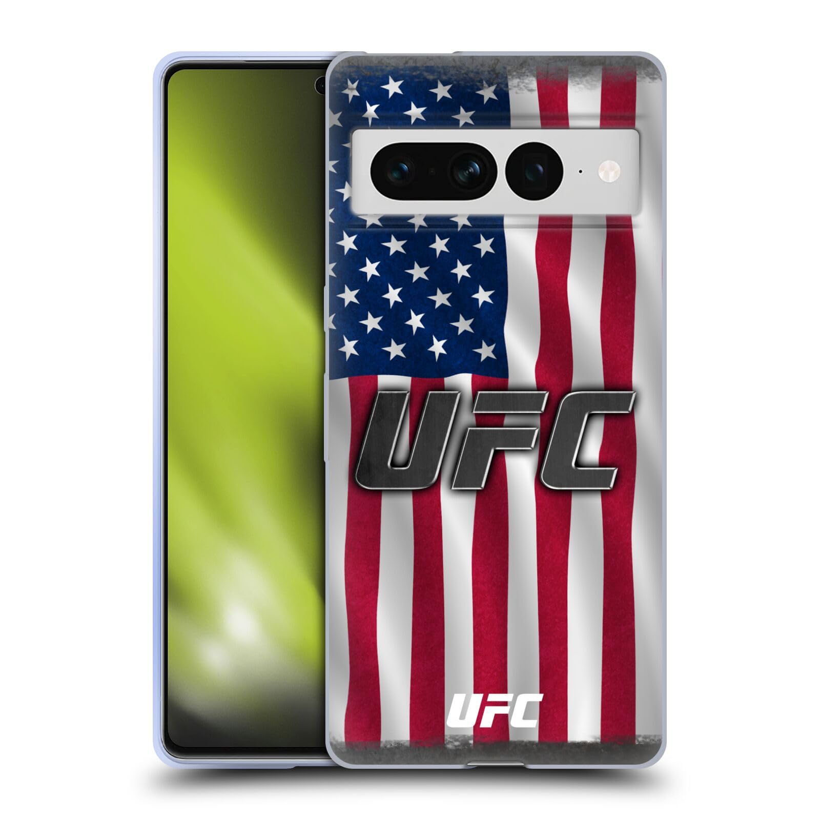 Head Case Designs Officially Licensed UFC US Flag Logo Soft Gel Case Compatible with Google Pixel 7 Pro