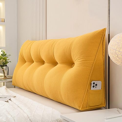 Cojín triangular grande para cabecero de lectura, almohada para reposo en cama, respaldo triangular, respaldo de forro polar, soporte de