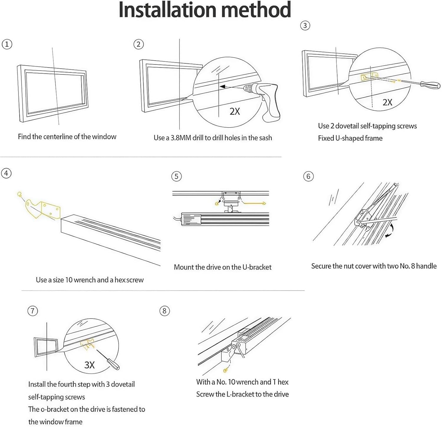 Electric Window Opener Actuator， Electric Chain Window Opener with Remote Control and Switch for Skylight(with Remote+Switch,500mm)