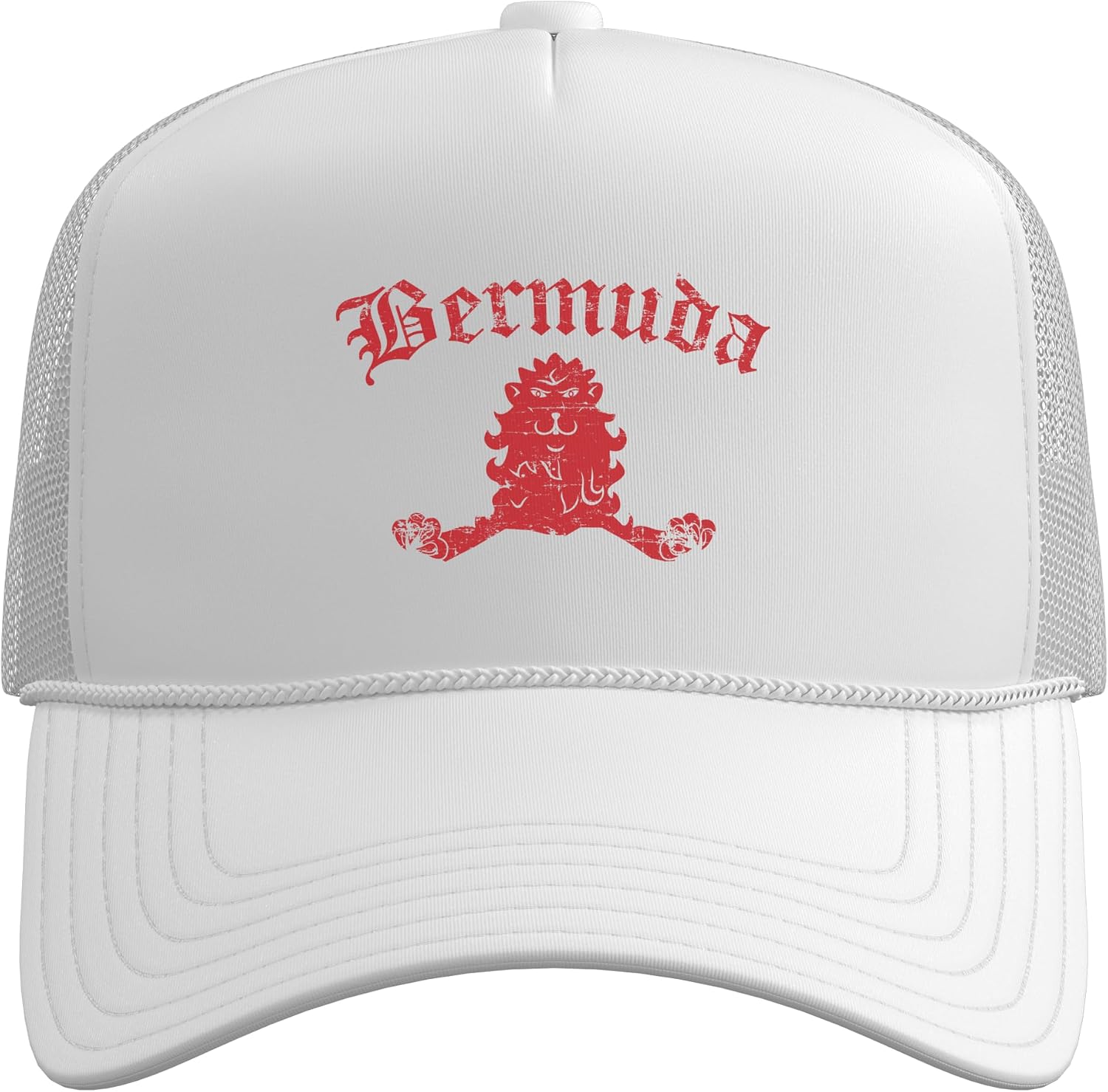 Bermuda Lion Symbol Bermudan Pride Trucker Hat with Adjustable Mesh Back
