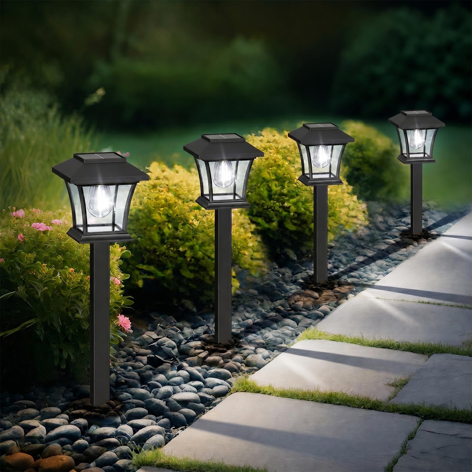 Photo 1 of Sparkblaze 16 Pack Solar Pathway Lights Outdoor, Cold White