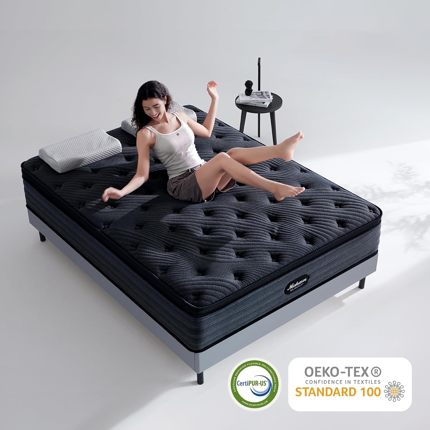 Short Queen Mattress,12 Inch Cooling Gel Memory Foam - Medium Firm Hybrid RV Mattress in a Box,Fiberglass-Free, Soft Knit Cooling Cover, Motion Isolation, CertiPUR-US Certified