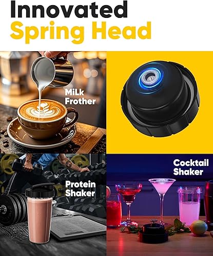 Miniatura 7 de Befano Batidora de batido 11 en 1, máquina personal de margarita con base de 1200 vatios, para batidos, hielo y frutas