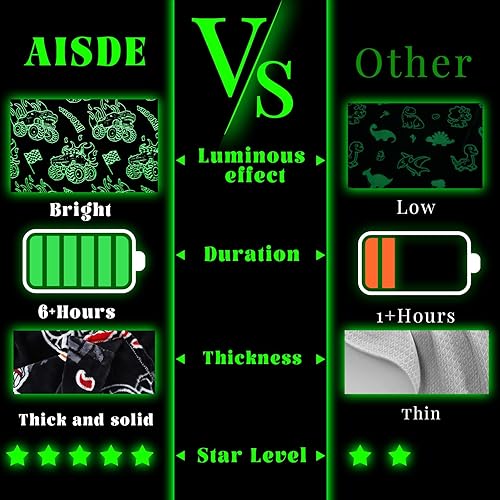 Miniatura 5 de Juguetes de camiones para niños, manta que brilla en la oscuridad, mantas de construcción de excavadora, tractor, autos, regalos para niños, franela