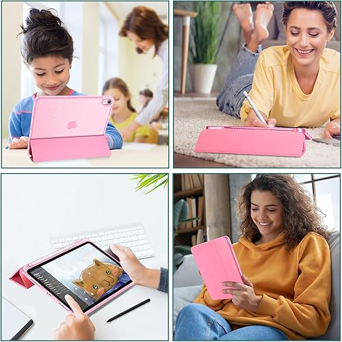 Vista 130 de ProCase Funda para iPad (A16) de 11ª generación de 11 pulgadas 2025/10ª generación de 10.9 pulgadas 2022 con soporte para lápices, funda híbrida Azul