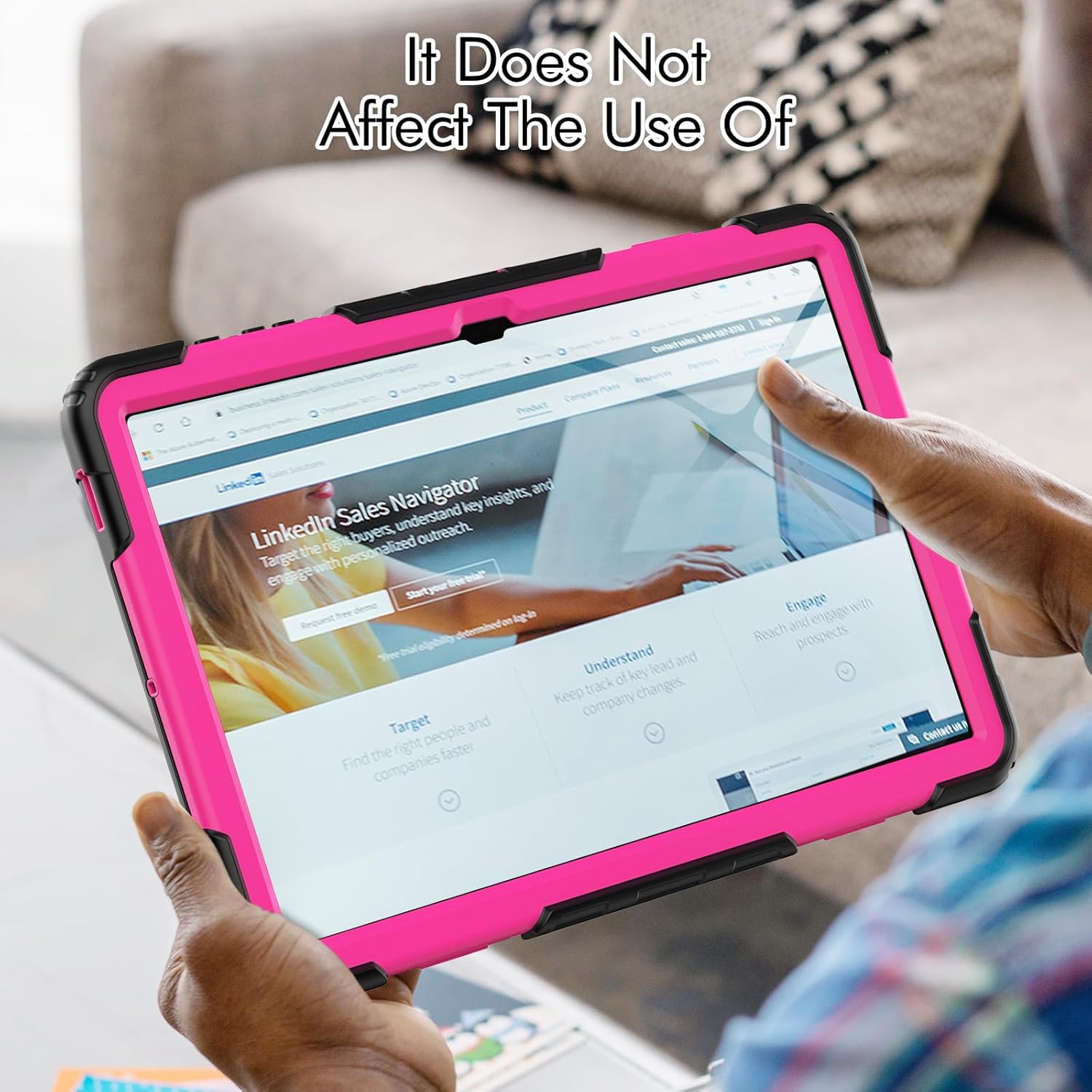 Heavy Duty Protective Tablet Case for Samsung Galaxy Tab S10 Ultra 14.6", 3 in 1 Rainbow Colors Shockproof Silicone Cover with Pencil Holder,Shoulder Strap,Hand Strap,Fold Kickstand