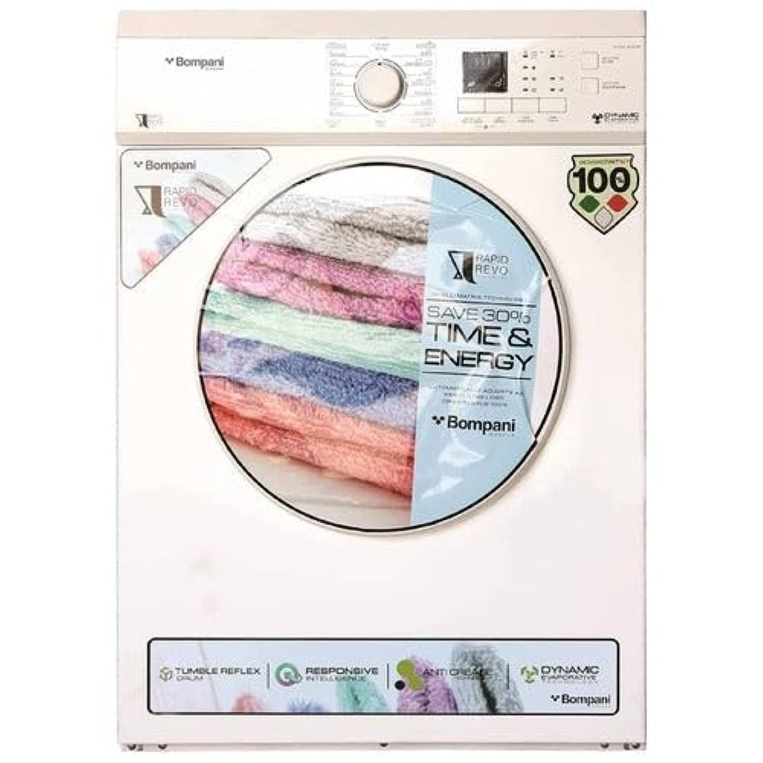 Bompani BO5290UKBI7200 Free Standing Vented Front Load Dryer, White