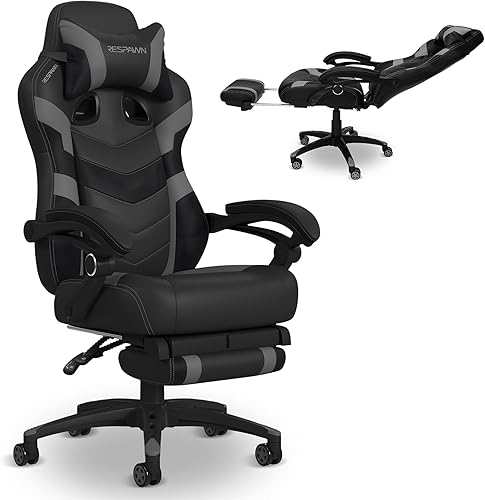 Miniatura 10 de Respawn 110 Pro Silla ergonómica para juegos con reposapiés para adultos, cómoda silla reclinable de oficina con soporte lumbar y reposacabezas