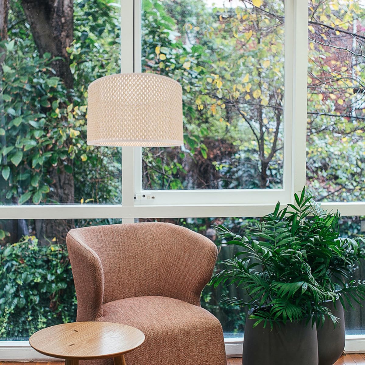 Abat-jour Moderne Tissé E27 pour Lampe de Bureau Élégante